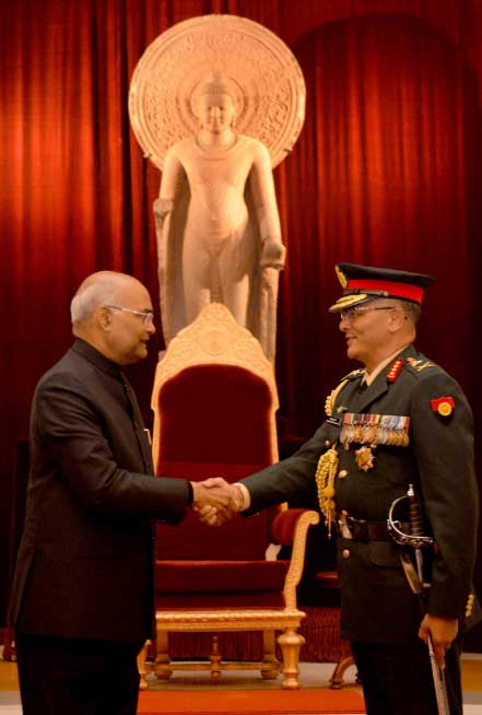 Indian President confers honorary title on Nepal Army Chief Thapa ...
